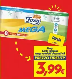 Iper Super Conveniente Foxy carta igienica mega rotoloni decorati offerta