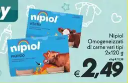 Iper Super Conveniente Nipiol Omogeneizzati di carne vari tipi offerta