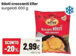 Coop Rösti croccanti Elfer offerta