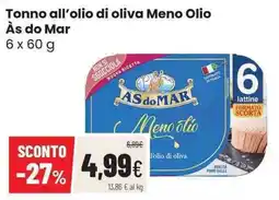 Coop Tonno all'olio di oliva Meno Olio Às do Mar offerta