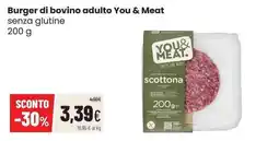 Coop Burger di bovino adulto You & Meat senza glutine offerta