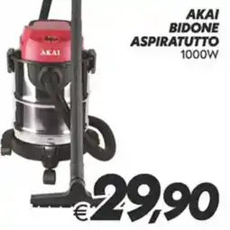 Iper Super Conveniente Akai aspiratutto bidone offerta