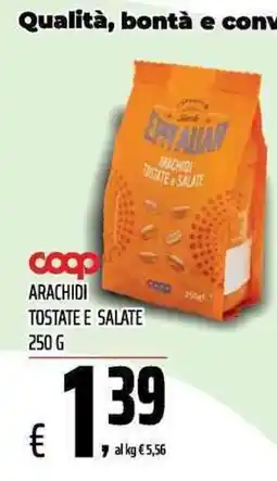 Coop Arachidi tostate e salate offerta
