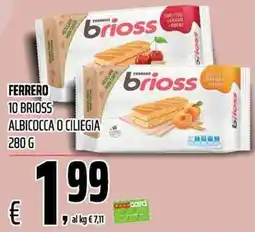 Coop Ferrero brioss albicocca o ciliegia offerta