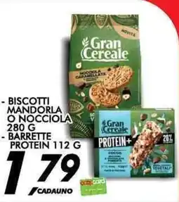 Coop Gran Cereale biscotti mandorla o nocciola offerta