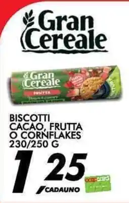 Coop Gran Cereale biscotti cacao, frutta o cornflakes offerta