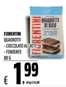 Coop Fiorentini quadrotti cioccolato al latte fondente offerta