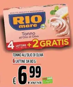 Coop Tonno all'Olio di Oliva Rio mare offerta