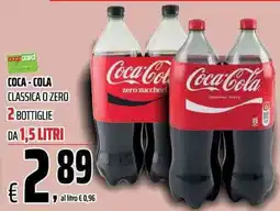 Coop Coca-Cola classica o zero offerta