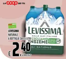 Coop Levissima naturale offerta