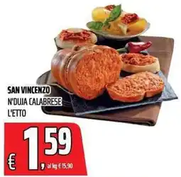Coop San Vincenzo N'duja calabrese offerta