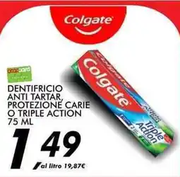 Coop Colgate dentifricio anti tartar, protezione carie o triple action offerta