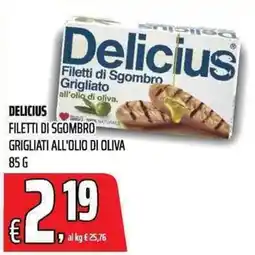 Coop Delicius filetti di sgombro grigliato all'olio di oliva offerta
