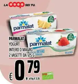 Coop Parmalat Yogurt Intero o Magro offerta