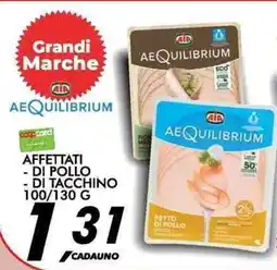 Coop Aequilibrium affettati di pollo di tacchino offerta