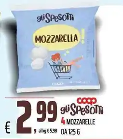 Coop gli Spesotti Mozzarella offerta