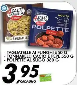 Coop Tagliatelle ai funghi Findus offerta