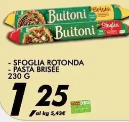 Coop Buitoni sfoglia rotonda pasta brisée offerta