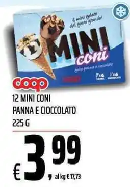 Coop Mini coni panna e cioccolato offerta