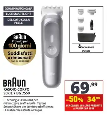 BRAUN RASOIO CORPO SERIE 7 BG 7550