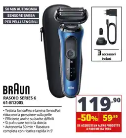 Comet Braun Rasoio Series 6 offerta