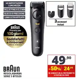 Comet BRAUn regolabarba serie 5 BT5520 offerta