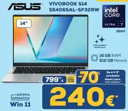 Euronics Asus Vivobok S14 offerta
