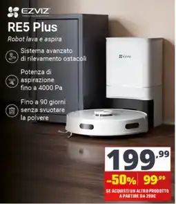 Comet Ezviz RE5 Plus Robot lava e aspira offerta
