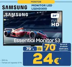 Euronics Samsung Essential Monitor LED S3 offerta