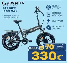 Euronics Argento Fat Bike Iron Max offerta