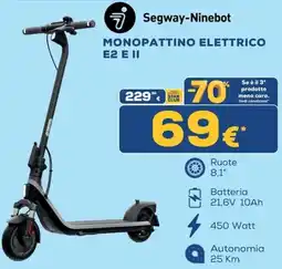 Euronics Segway-Ninebot Monopattino Elettrico E2 E II offerta