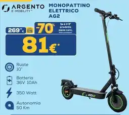 Euronics Argento Monopattino Elettrico AG2 offerta