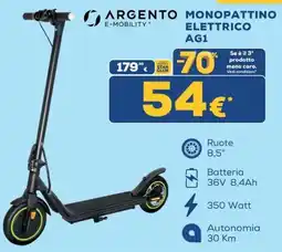 Euronics Argento Monopattino Elettrico AG1 offerta