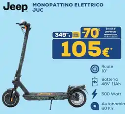 Euronics Jeep Monopattino Elettrico JUC offerta