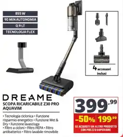 Comet Dreame Scopa ricaricabile Z30 Pro Aquavim offerta