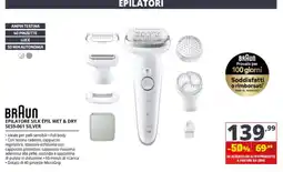 Comet Braun Epilatore Silk Épil Wet & Dry SES9-061 Silver offerta