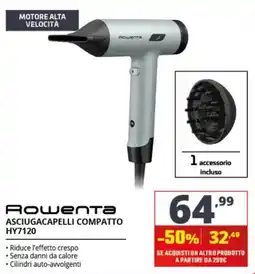 Comet Rowenta asciugacapelli compatto HY7120 offerta