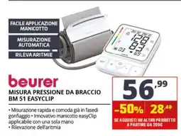 Comet beurer misura pressione da braccio bm 51 easyclip offerta