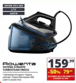 Comet Rowenta Sistema stirante Turbosteam VR8322 offerta