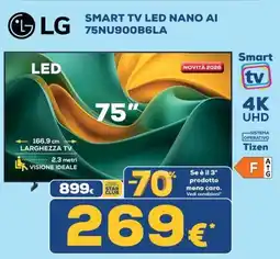 Euronics LG 75" Smart TV LED Nano AI offerta