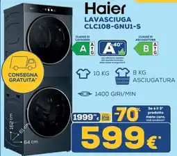Euronics Haier Lavasciuga offerta