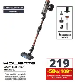 Comet Rowenta scopa elettrica RH7A73E0 offerta