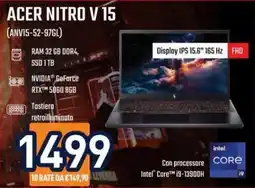 Unieuro Acer Nitro V 15 offerta