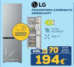Euronics LG Frigorifero Combinato offerta