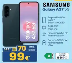 Euronics Samsung Galaxy A37 5G offerta