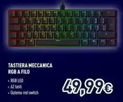 Unieuro Tastiera meccanica RGB a filo offerta