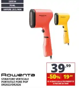 Comet Rowenta stiratore verticale portatile pure pop offerta