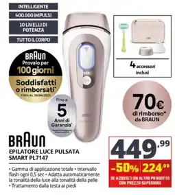 Comet BRAUN Epilatore luce pulsata Smart PL7147 offerta