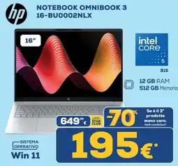 Euronics HP Notebook Omnibook 3 offerta
