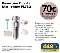 Euronics Braun Luce Pulsata Skin i-expert PL7211 offerta